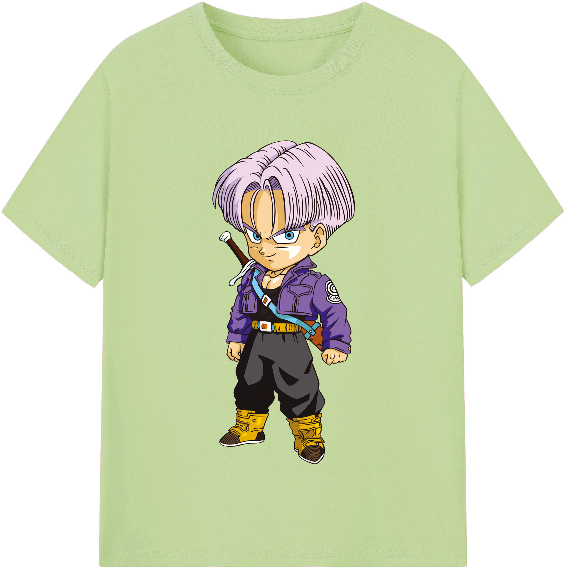 （画像用） ドラゴンボール トランクス（Torankusu）DRAGON BALL Trunks 綿100％半袖Tシャツ（フロントプリント）